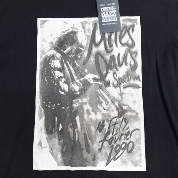 Miles Davis Shirt Medium Black International Montreal Jazz Festival NEW - Picture 2 of 7
